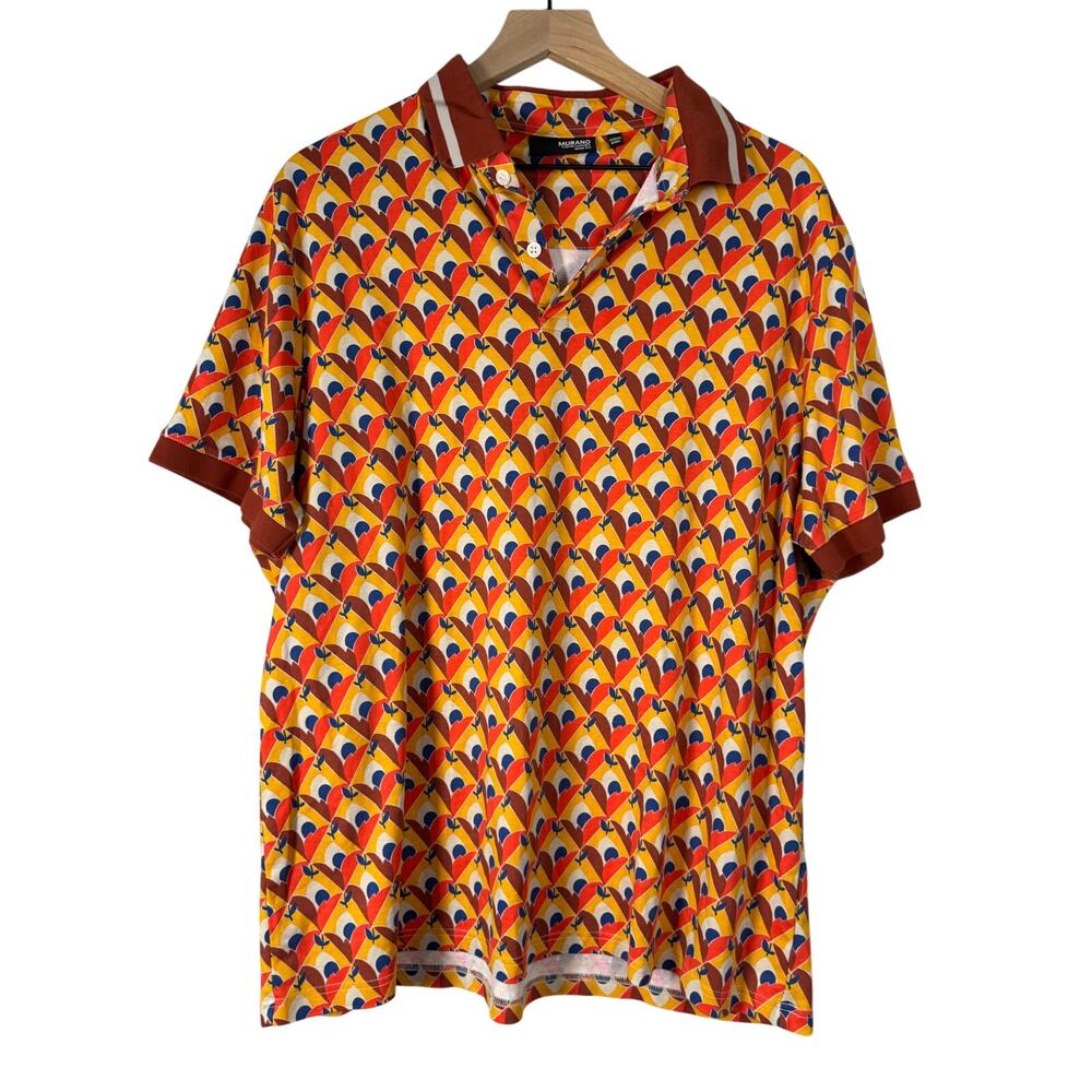 Murano Liquid Luxury Slim Fit Graphic Polo XXL